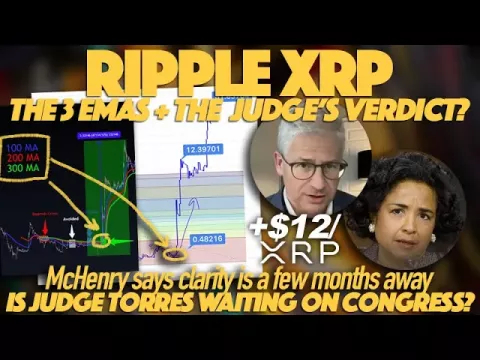 Ripple XRP: 3 EMAs Could Launch XRP to +$12 - Is Torres Waiting For Congress Before Her XRP Verdict?